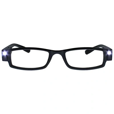 Afbeelding van The Reading Bril leesbril, verlicht, led, nachtlichtlezers, mannen en vrouwen, zwart, L1 1 +2,50
