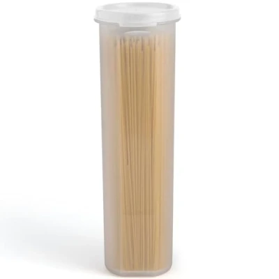 Afbeelding van Grote transparante opbergdoos voor spaghetti en pasta met deksel, multifunctionele organizer voedselopslag noedels, bonen, rietjes, luchtdicht lekvrij, BPA vrij, 1