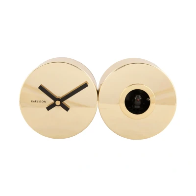 Afbeelding van Karlsson Wandklok Duo Cuckoo Plated Verguld