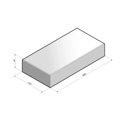 Afbeelding van Tegel 30x15x6 cm grijs komo