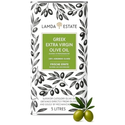 Afbeelding van Lamda Estate Griekse olijfolie koudgeperst 5 liter, Nativ extra Premium van coroneiki olijven