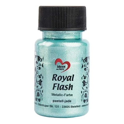 Afbeelding van Royal Flash Metallic acrylverf met de fijnste glitterdeeltjes, 50 ml (pastel jade)
