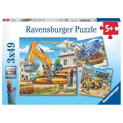 Afbeelding van Ravensburger Grote Bouwvoertuigen 3x49st.