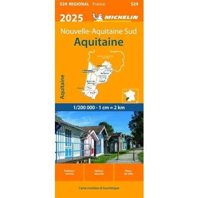 Afbeelding van Regionale kaarten Michelin 524 Aquitaine 2025