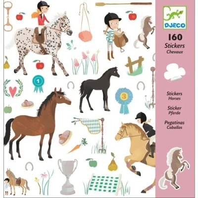 Afbeelding van Djeco stickers paarden 160st