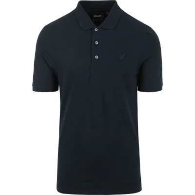 Afbeelding van Lyle and Scott Tonal Eagle Polo Navy maat XL heren met Regular fit Pasvorm Stretch Suitable Herenkleding Poloshirt