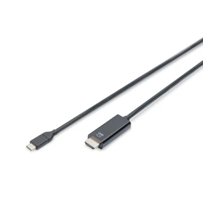 Afbeelding van Digitus AK 300330 050 S USB C displaykabel / HDMI Adapterkabel stekker, A stekker 5.00 m Zwart Afgeschermd, Afgeschermd (dubbel)