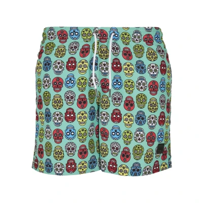 Afbeelding van Urban Classics Pattern Zwemshorts, Heren, Maat: Large, Calavera aop