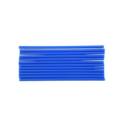 Afbeelding van Set van 12 blauwe plastic rietjes 23 cm Fackelmann Bar Concept