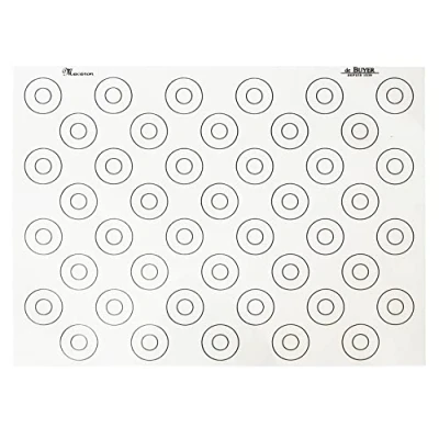Image de De buyer 4935.40 tapis siliconé fin spécial macarons 44 repères 40 x 30 cm