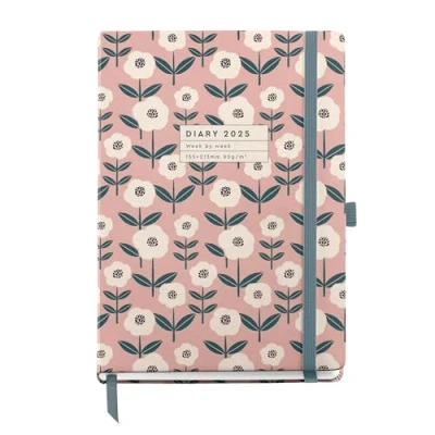 Afbeelding van Miquelrius Agenda 2025, jaarplanner 155 x 213 mm, weekoverzicht, gelamineerde kartonnen omslag, spiraalbinding, elastische sluiting, 80 g/m² papier, Catalaans, Engels en Portugees, bloeien