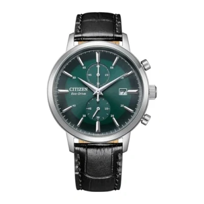 Afbeelding van Citizen Heren solar herenhorloge CA7069 24X Horloge Leer Zwart 42 mm