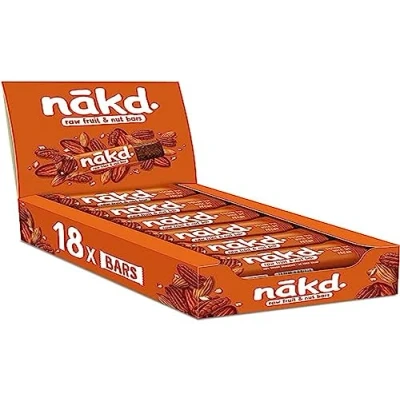 Image de Nākd. Noix de Pécan Raw Barres Fruits et 100% D&#039;ingrédients Naturels Sans Sucre Ajoutés Vegan 18 x 35g