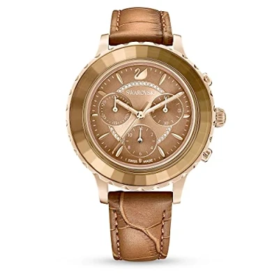 Afbeelding van Swarovski Chronograaf, Dames, Maat: One Size, Brown