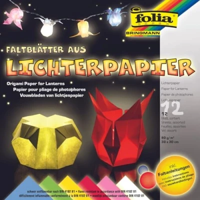 Afbeelding van Lantaarnpapier Standaardkleuren 30x30cm , 12 Vellen