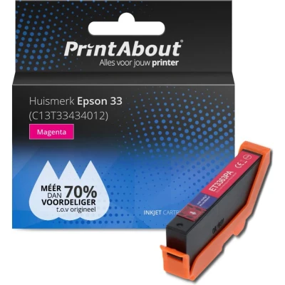 Afbeelding van Huismerk Epson 33 (C13T33434012) Inktcartridge Magenta