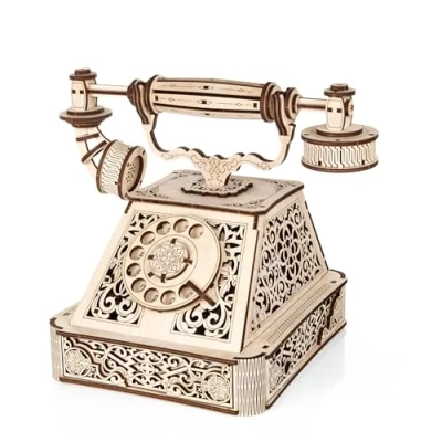 Afbeelding van 3D Houten Puzzel, Retro Telephone, Eco Wood Art, 3861, 21,2x22x27,8cm