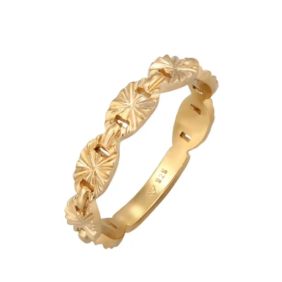 Afbeelding van Elli Vintage LOOK Ring goldcoloured, Dames, Maat: 54, Gold/coloured
