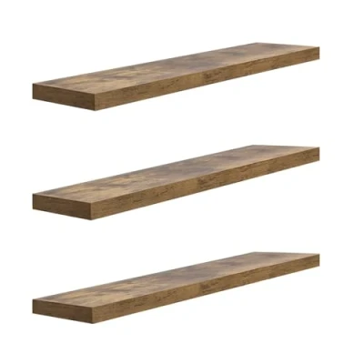 Afbeelding van WOLTU RG9318hov 3 Set van zwevende MDF wandplanken, voor woonkamer, keuken, slaapkamer, badkamer enz