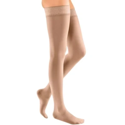 Image de medi mediven elegance 0260117 Bas de compression pour femme avec bout fermé CCL2 Trikotrand Caramel Taille VII normale