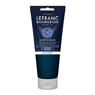 Afbeelding van Lefranc Bourgeois fijne acrylverf, Tube 200 ml, saffierblauw