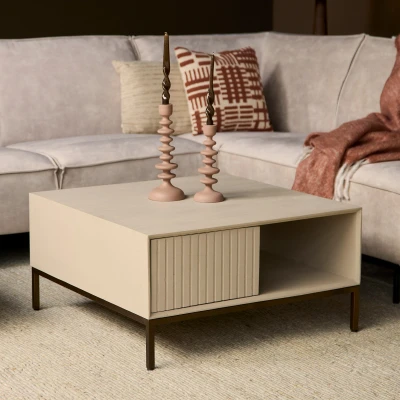 Afbeelding van Salontafel Madison 80 cm vierkant zand