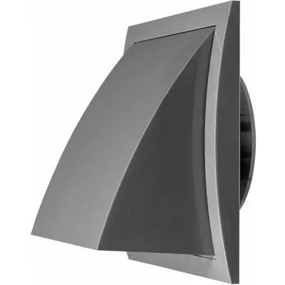Afbeelding van Gevelrooster met terugslagklep 150x150 mm diameter 100 grijs ND10FVP