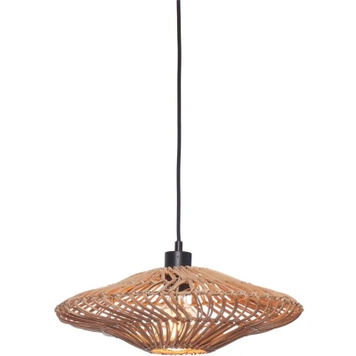 Afbeelding van GOOD&amp;MOJO Hanglamp Zanzibar Rotan Ø40x12cm Bruin