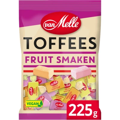 Afbeelding van Van Melle Toffees Fruit Vegan 12 x 225 gram