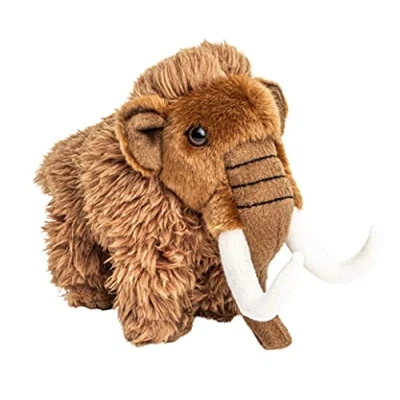 Afbeelding van Uni Toys Mammoet 16 cm (hoogte) olifant pluche, prehistorisch wild dier knuffeldier