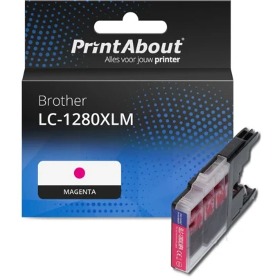 Afbeelding van Huismerk Brother LC 1280XLM Inktcartridge Magenta Hoge capaciteit