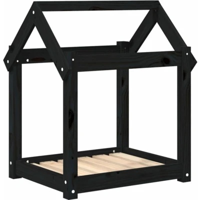 Afbeelding van Hondenmand 61X50X70 Cm Massief Grenenhout Zwart