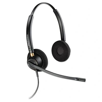 Image de Poly EncorePro 520 500 series micro casque sur oreille filaire Quick Disconnect noir certifié pour Skype for Business, UC