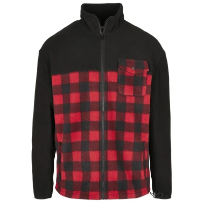 Afbeelding van Urban Classics Jas, Heren, Maat: Small, Black/redcheck