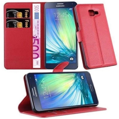 Afbeelding van Cadorabo Hoesje geschikt voor Samsung Galaxy A5 2016 in KARMIJN ROOD Beschermhoes met magnetische sluiting, standfunctie en kaartvakje Book Case Cover Etui