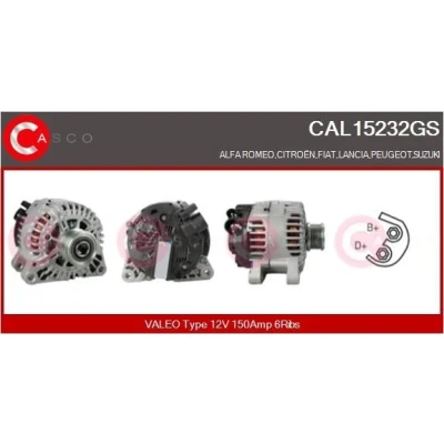 Afbeelding van CASCO CAL15232GS Dynamo / Alternator 12V 150A CITROËN: Berlingo First I Van, I, C8 II, PEUGEOT: Partner Van