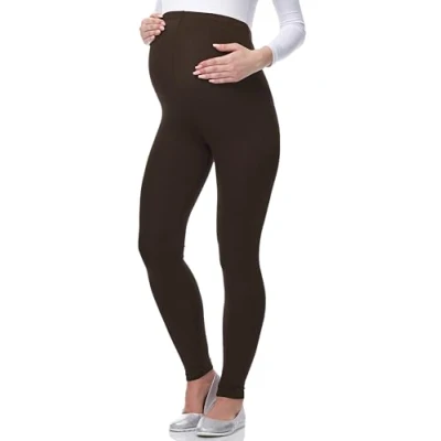 Afbeelding van BE Mammy Leggings 02 Dames Zwangerschapsleggings Lang Viscose Elasthan Bruin L
