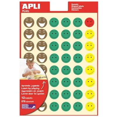 Afbeelding van Apli Kids Beloningsstickers Happy Smile, Blister Met 576 Stickers