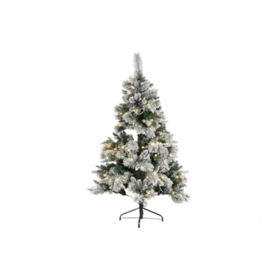 Afbeelding van Kerstboom Home ESPRIT Groen PVC Metaal Besneeuwd 96 x 150 cm