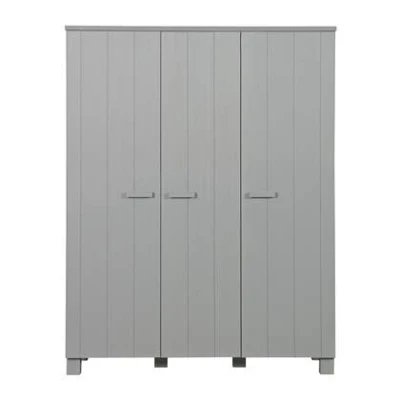 Afbeelding van Dennis 3 deurs kast grenen 202 cm betongrijs