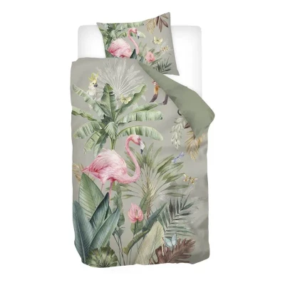 Afbeelding van Snoozing Inara Dekbedovertrek Eenpersoons 140x200/220 cm Groen