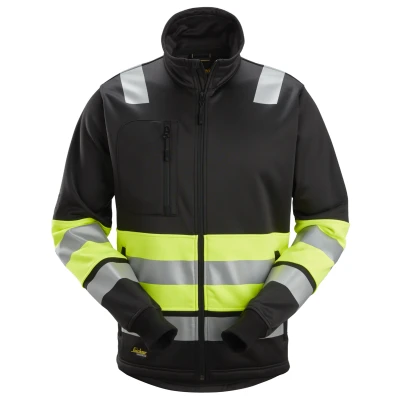 Afbeelding van Snickers 8034 High Vis Klasse 1, Jack met Rits Zwart/High Visibility Geel