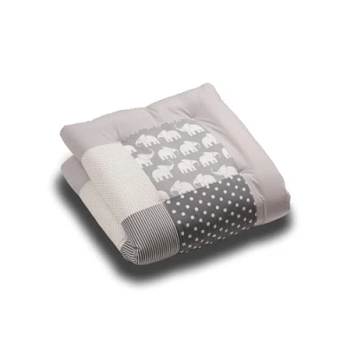 Afbeelding van ULLENBOOM kruipdeken voor baby&#039;s, 80 x cm, 100% Oeko Tex, gemaakt in de EU, dik gevoerd, grijze olifant, ideaal als babyspeelmat, motorische mat en vloermat kinderen