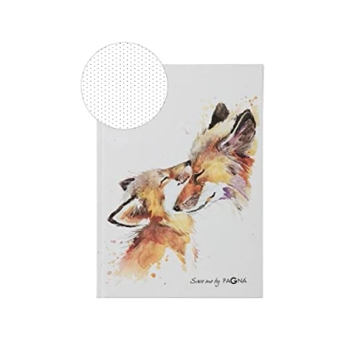 Afbeelding van Pagna, Notitieboekje + schrijfblok, 26082 15 Notitieboek A5 Fox 128S met stippellijnen, Wit (A5, Gestippeld, Hardcover)
