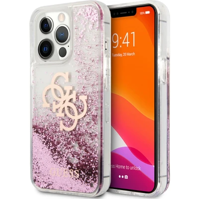 Afbeelding van Guess iPhone 13 Pro Liquid Glitter Roze