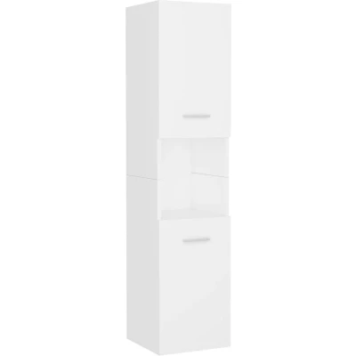 Afbeelding van Badkamerkast 30x30x130 cm spaanplaat wit