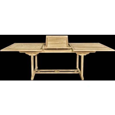 Afbeelding van Decomeubel Rechthoekige uitschuifbare tuintafel Teak 180 240 cm