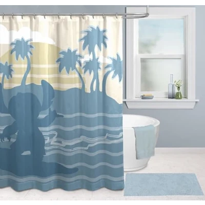 Afbeelding van Disney Stitch Douchegordijn, 178 x 182 cm, Lilo en stof, badkamerdecoratie
