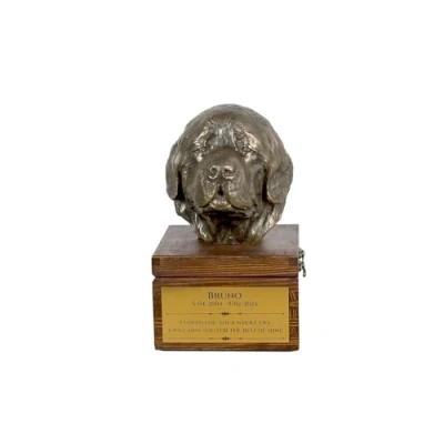 Afbeelding van Newfoundland urn hond voor hondenas met beeldje gepersonaliseerde