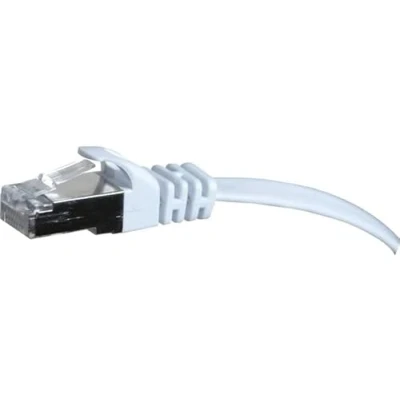 Afbeelding van Exertis Connect patchkabel, plat, U/FTP, CAT.6, wit, 2,0 m Superplatte bijv. voor installatie onder te (U/FTP, CAT6, 2 m), Netwerkkabel